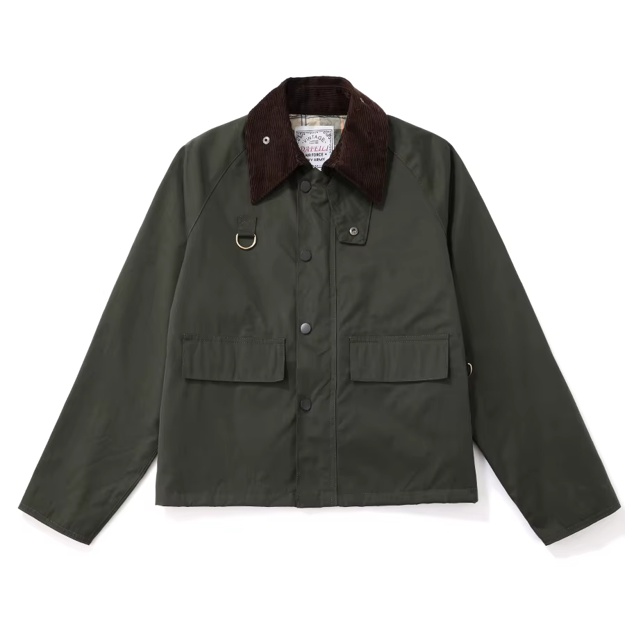 Toile courte non-cire Sl Spey Vintage Safari Olive sauge vert pêche en plein air coupe-vent utilitai