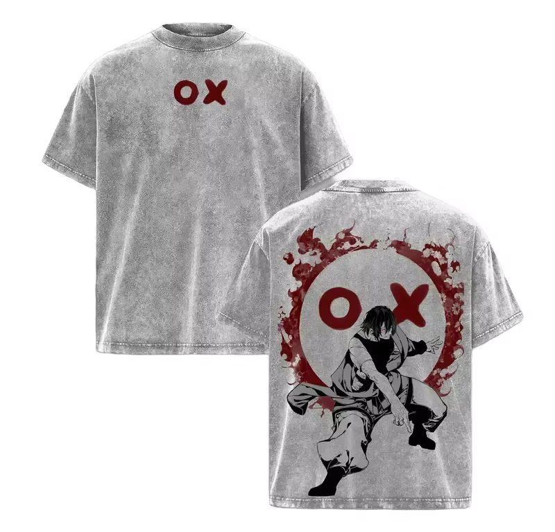 T-shirt imprimé Shinmon Benimaru, vêtements d'anime Fire Force, t-shirts en coton à manches courtes 