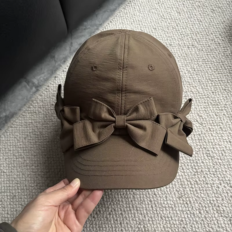 Casquette de baseball coréenne à nœud papillon pour femme, nouvelle collection printemps-été, mignon