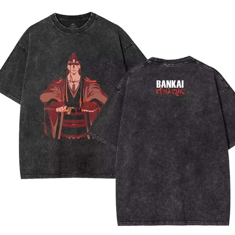 Unohana Retsu BLEACH vêtements hommes femmes à manches courtes Manga T-shirts Vintage lavé t-shirt d