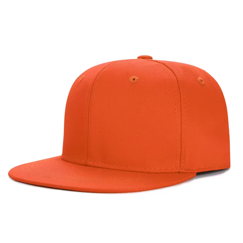 Casquette de baseball à visière plate avec logo brodé personnalisé, unisexe, pour l'extérieur, style