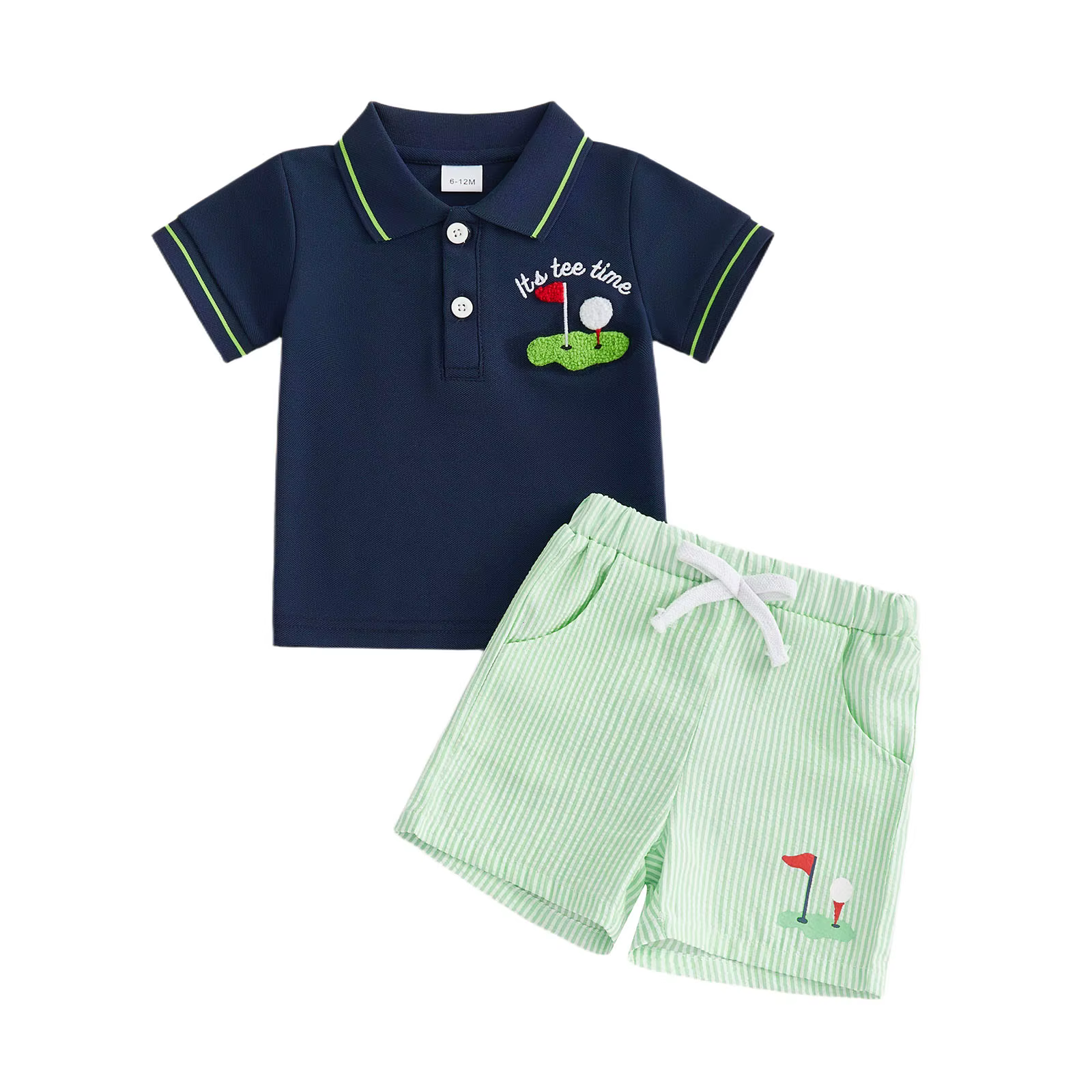 Citgeett – tenue de golf d'été pour enfants, ensemble de vêtements décontractés à manches courtes, c