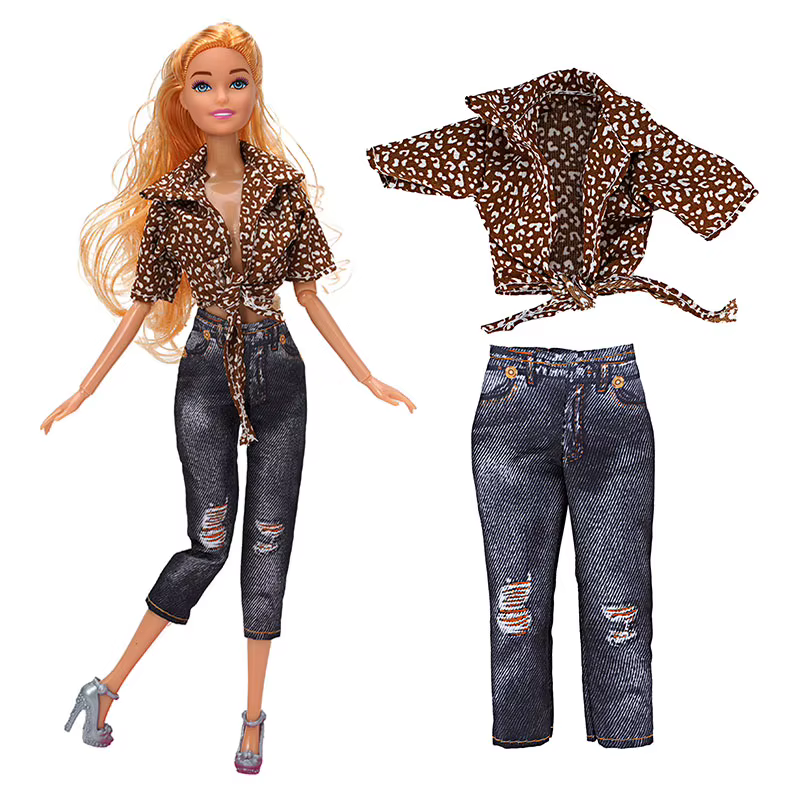 Vêtements à la mode pour bébés poupées, T-shirt et pantalon, tenues pour filles, accessoires de mais