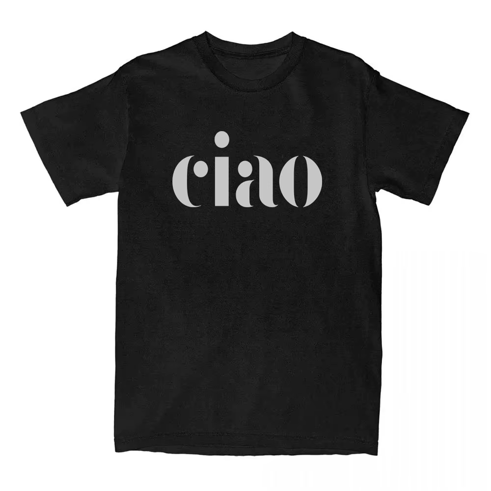 Ciao Milano-T-shirt à Manches Courtes et Col Rond pour Femme, Vêtement d'Été Confortable, en Coton, 