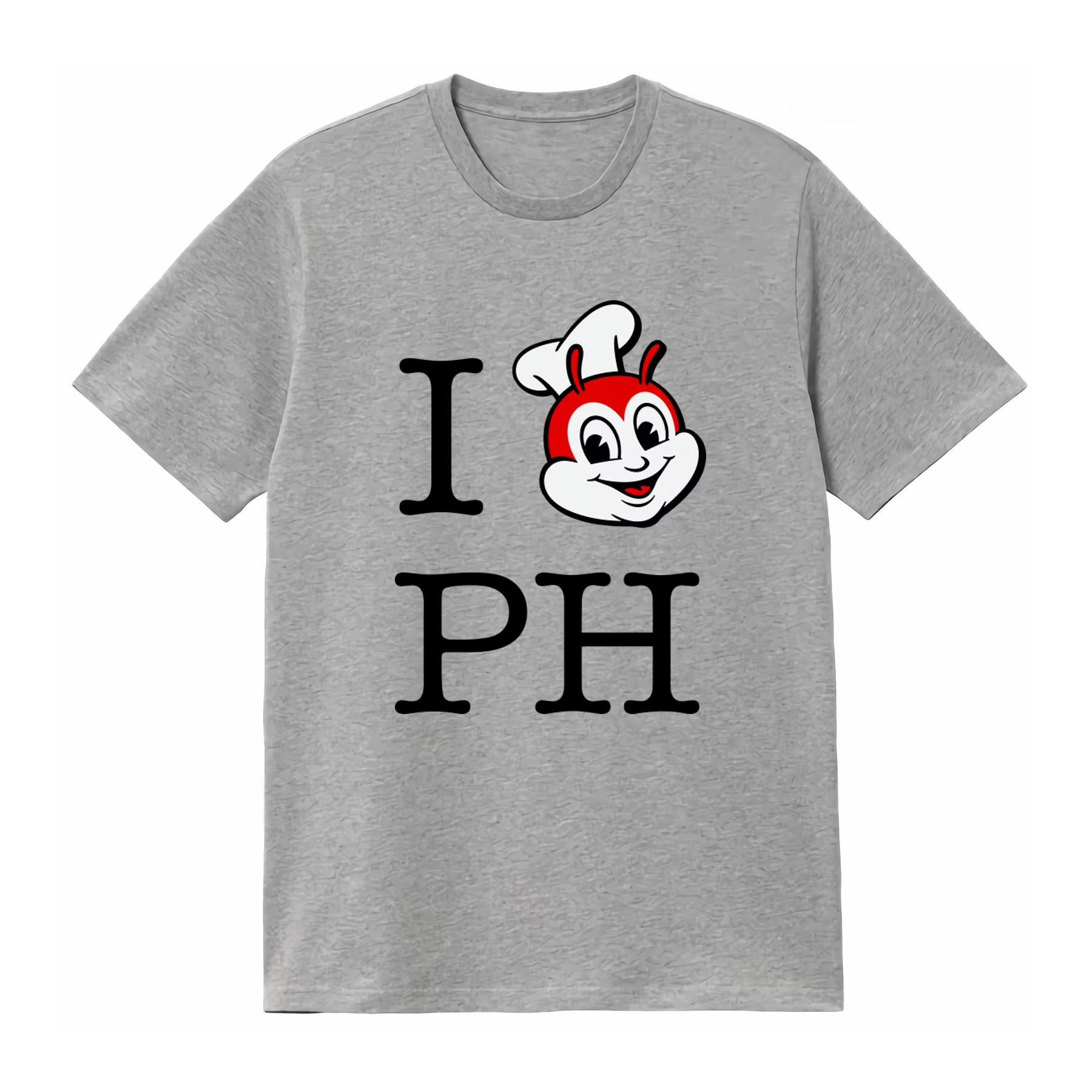 T-shirt décontracté et élégant avec motif cœur de tourisme Philippines I Love PH Jollibees pour homm