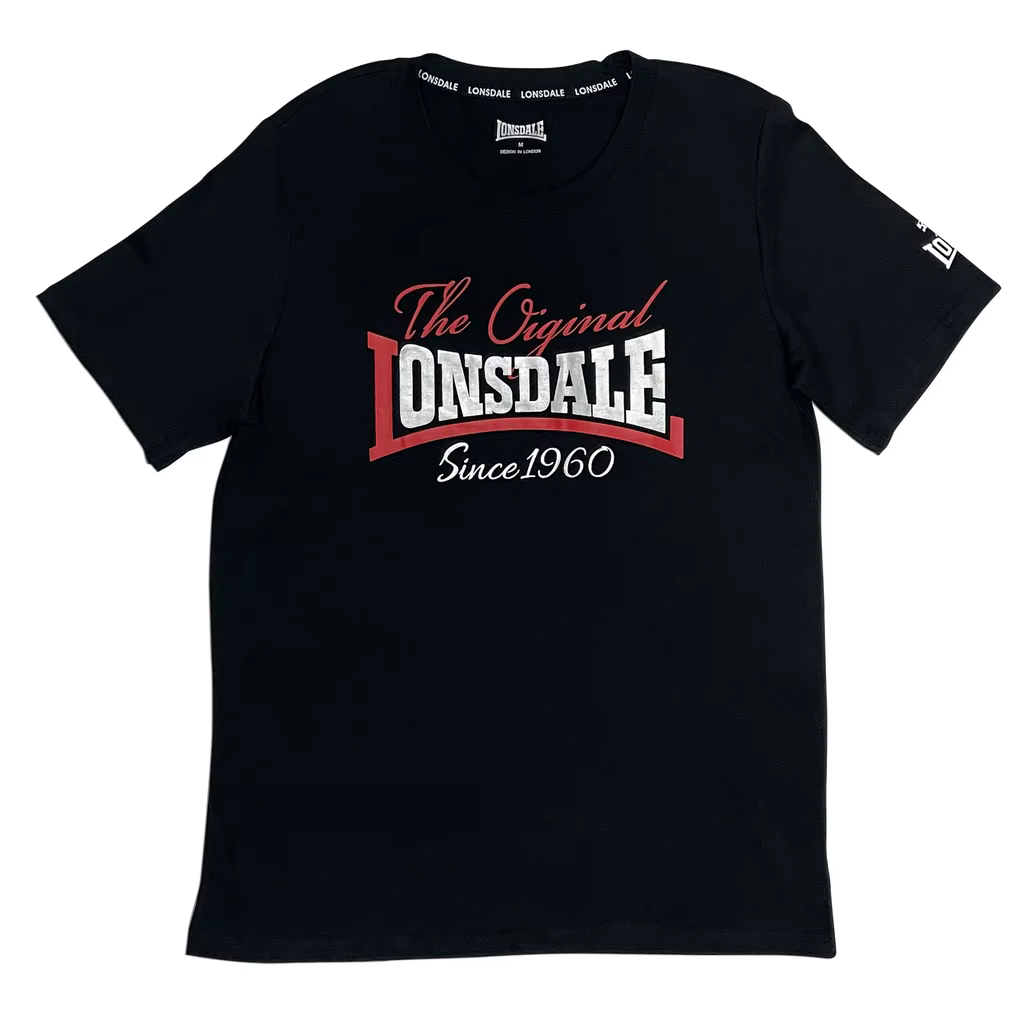T-shirt col rond en coton LONSDALE British Lion, T-shirt en coton, T-shirt décontracté, T-shirt homm