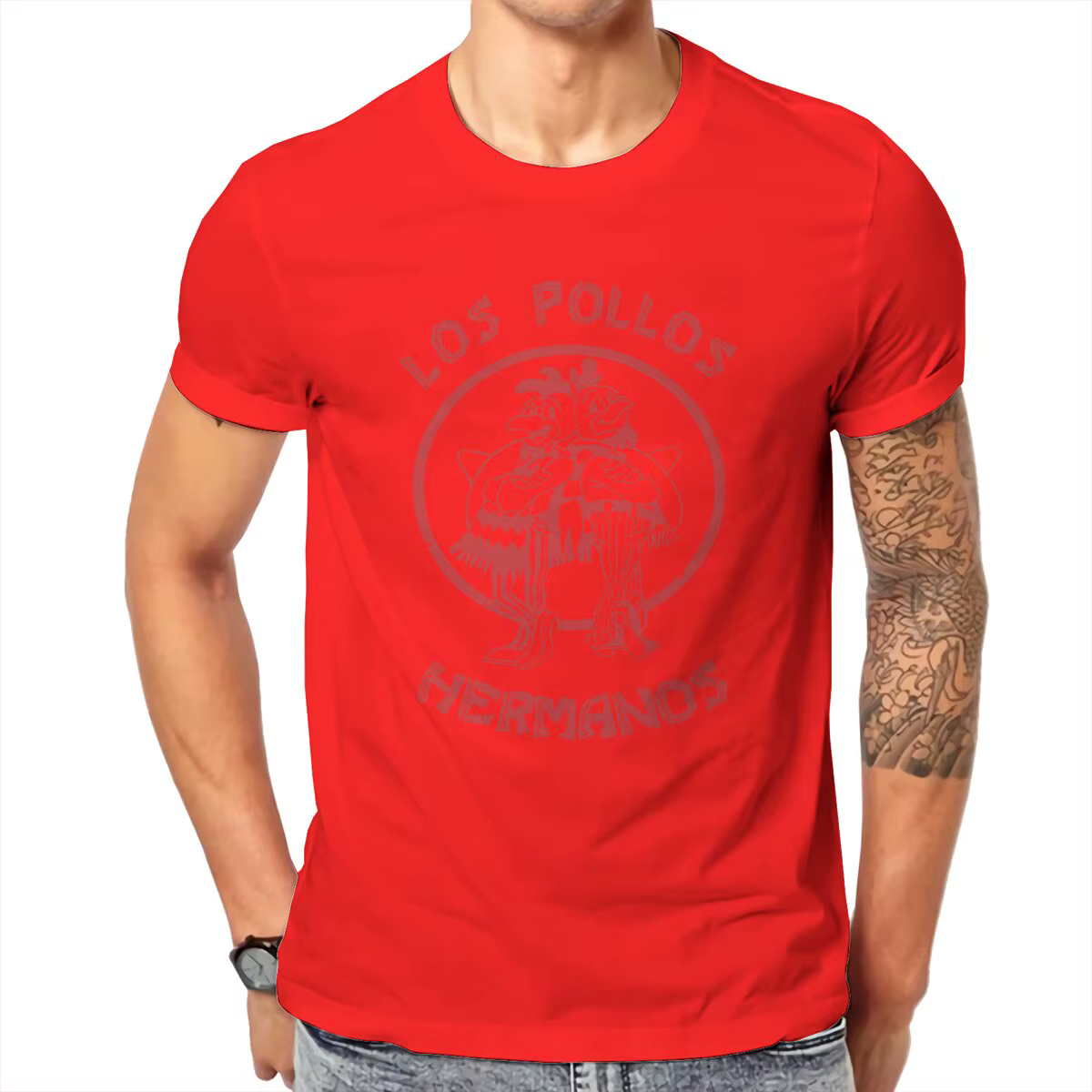 T-Shirt drôle Breakings Bads pour hommes, col rond, en coton, Chicken Brothers, à manches courtes, i