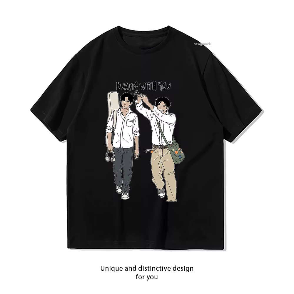 T-shirt thaïlandais bl duang with you series pour femme et homme, t-shirts imprimés en coton décontr