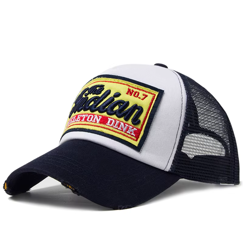 Casquette de baseball en maille pour hommes, casquette trucker brodée, casquette d'été respirante po