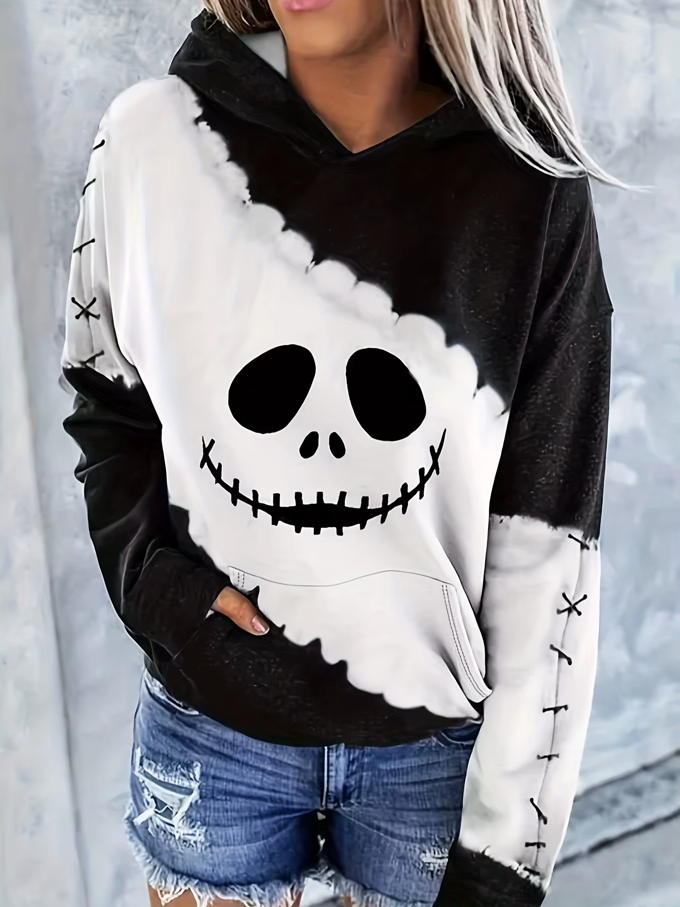 Sweat à capuche imprimé 3D pour hommes et femmes, pull fin, Vintage, Streetwear, Halloween, automne