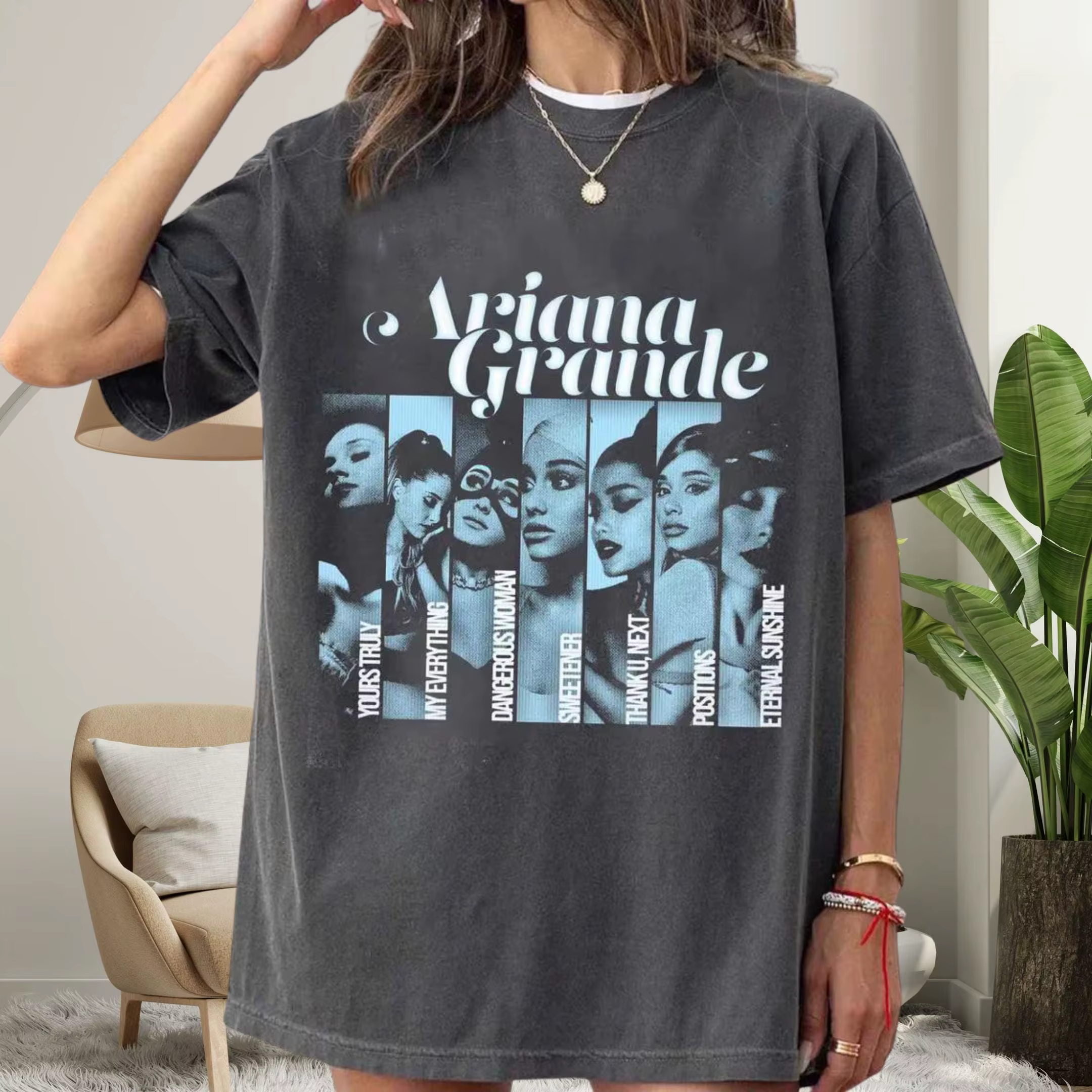 T-shirt vintage inspiré de la tournée d'Ariana Grande, T-shirt graphique pour fans de musique pop, T