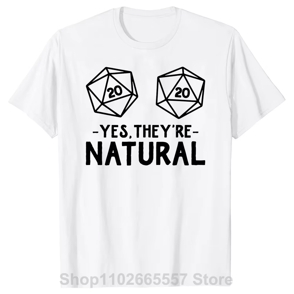Nouveauté naturel 20s DnD jeu t-shirts graphique coton Streetwear à manches courtes cadeaux d'annive
