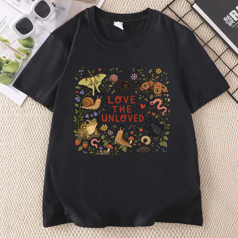 T-shirt Love The Unloved, T-shirt drôle et mignon avec animaux étranges, T-shirt pour amoureux des i