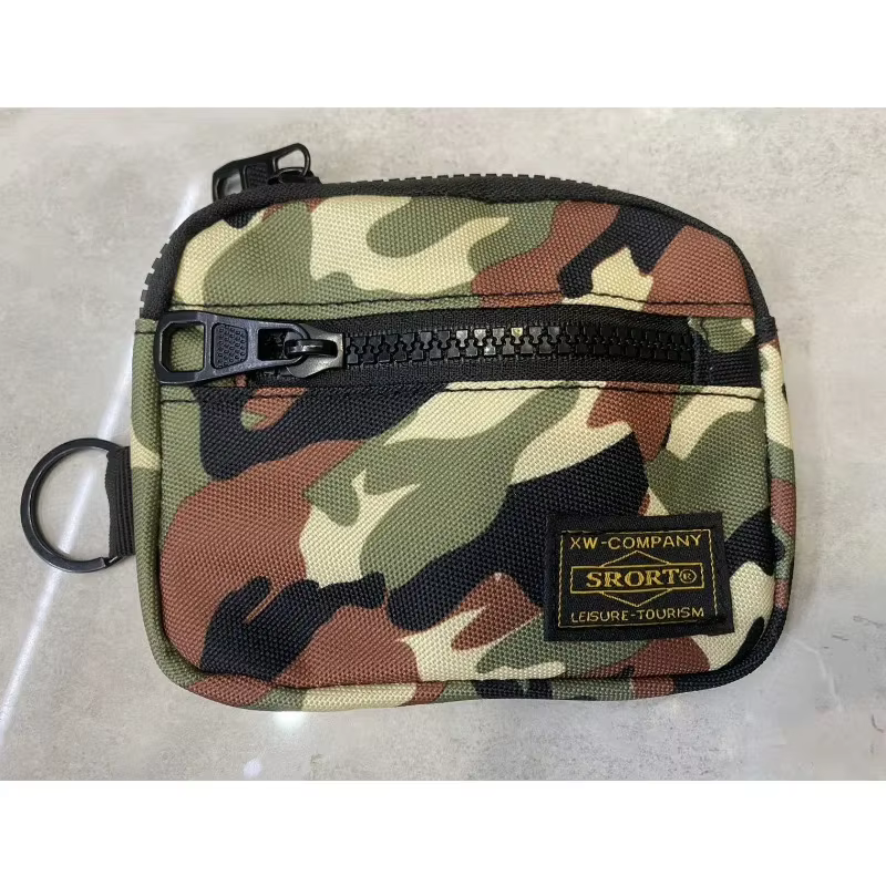 Porte-monnaie en tissu Oxford tendance, porte-cartes de Style vêtements de travail unisexe, petit po