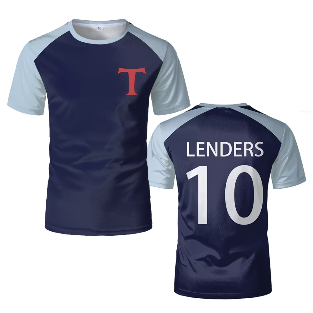LENDERS 10 T-shirt de sport pour homme, imprimé en 3D, respirant et anti-transpiration, maillot de f