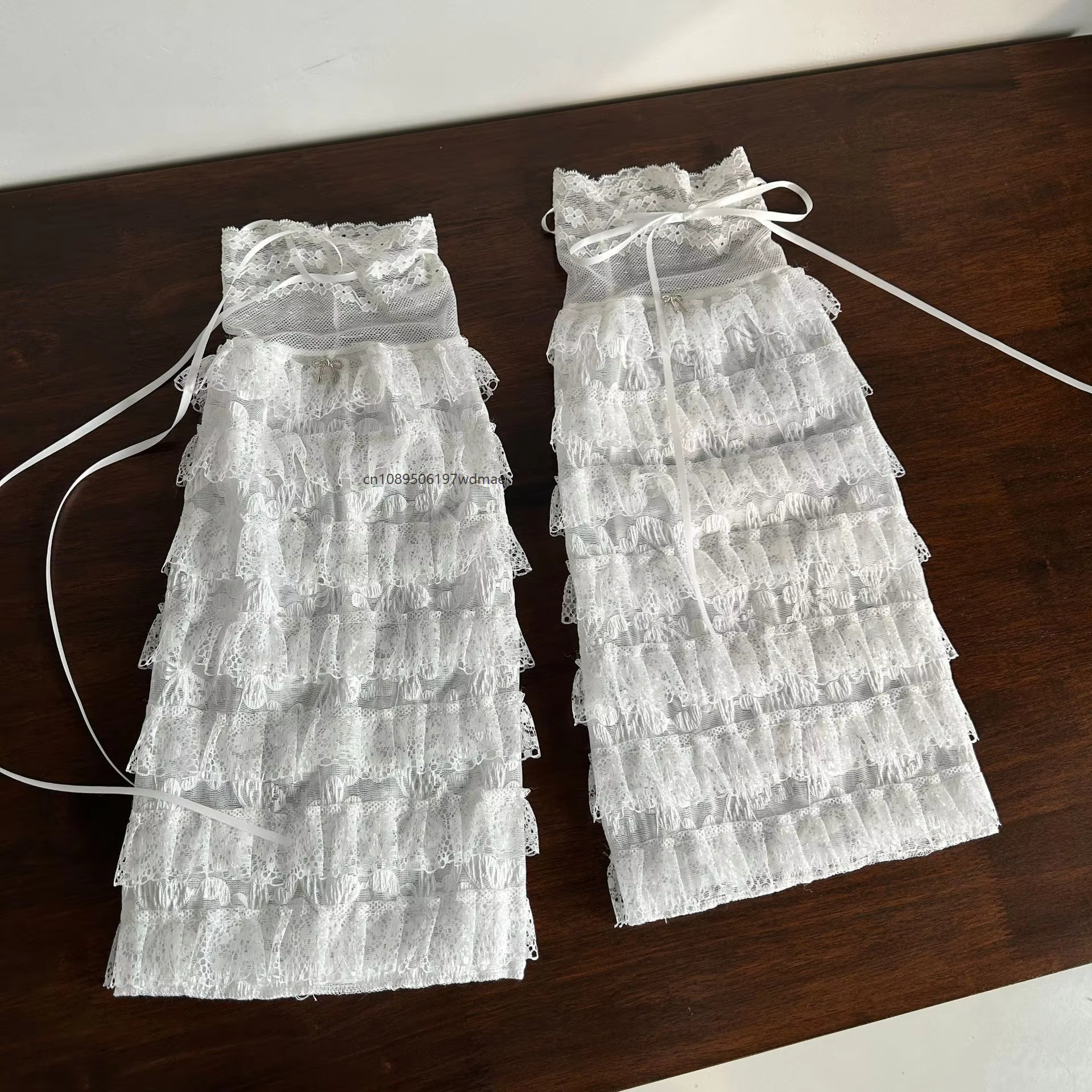 Accessoires de cosplay pour femmes, style princesse, bas de jambe en dentelle blanche, style Lolita,
