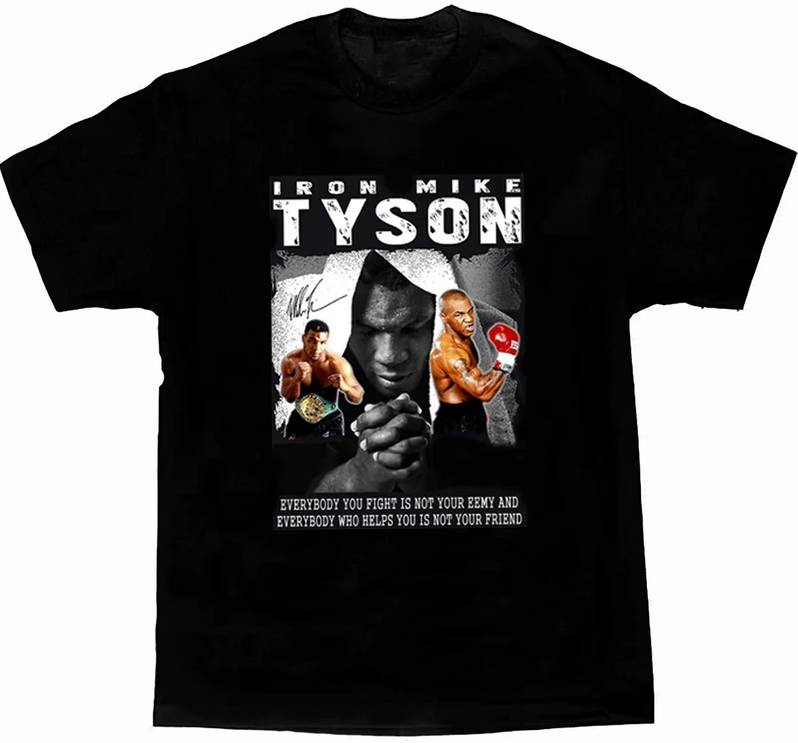 T-shirt de champion de boxe Iron Mike, T-shirt de fan de mode Tyson T-shirt d'été à manches courtes 