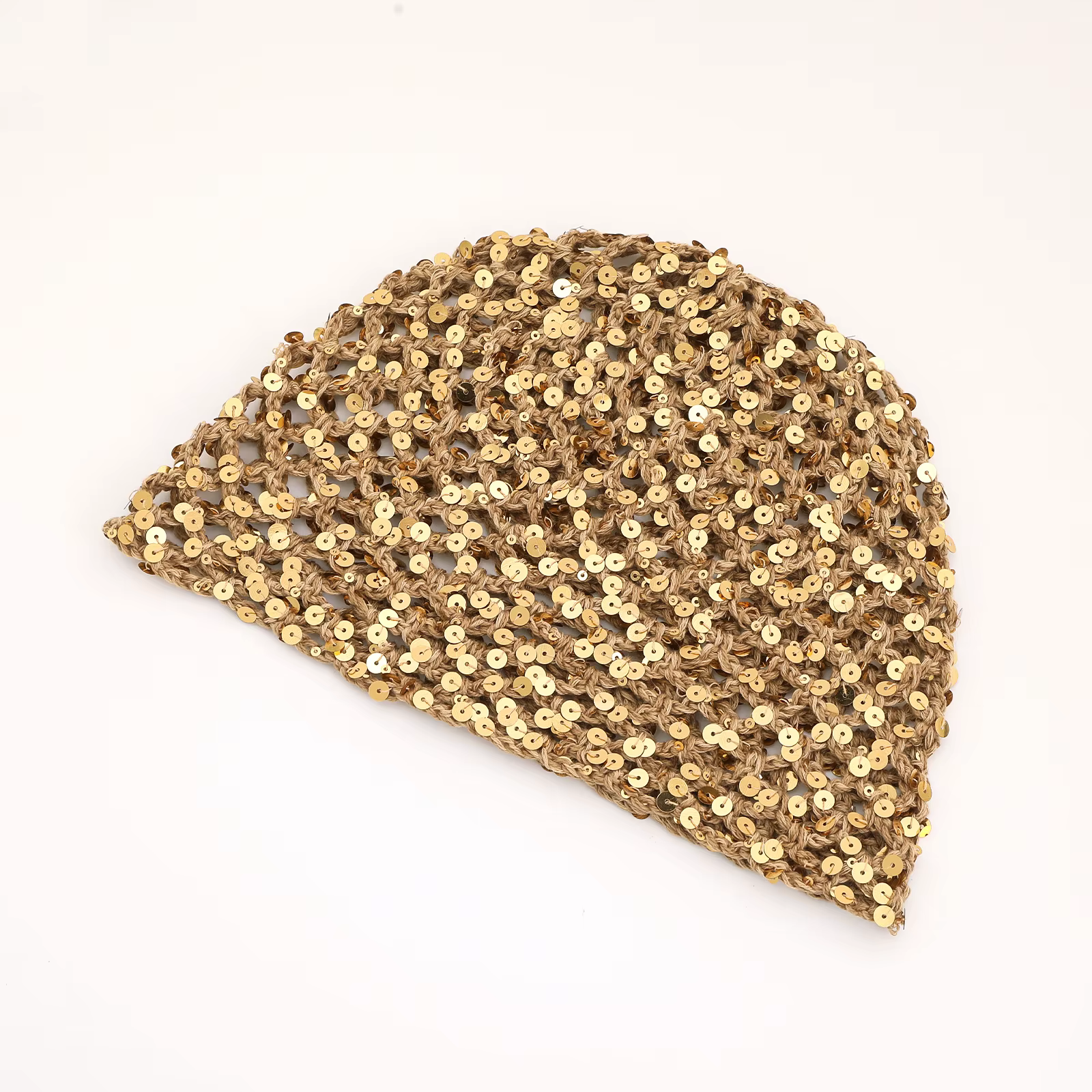 Chapeau à paillettes pour femmes, foulard en maille scintillante, coiffe à paillettes, idéal pour le