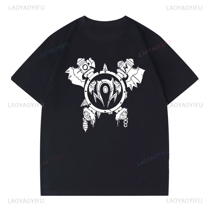 Vêtements de Gamer World of Warcraft t-shirt femme haut Murloc Park chemises en coton Polyester maté