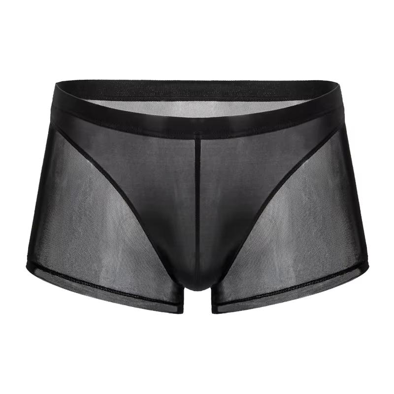 Sous-vêtements Boxy pour hommes maille transparente respirant doux confort Boxer Shorts jeunesse Sex
