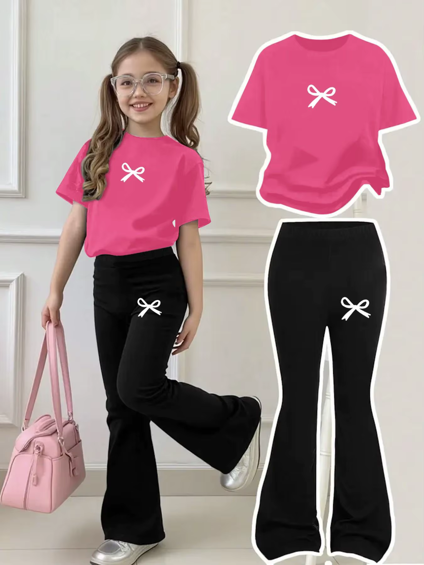 Ensemble de vêtements pour filles, nouveau style 2026 pour les filles de 4 à 12 ans, ensemble deux p
