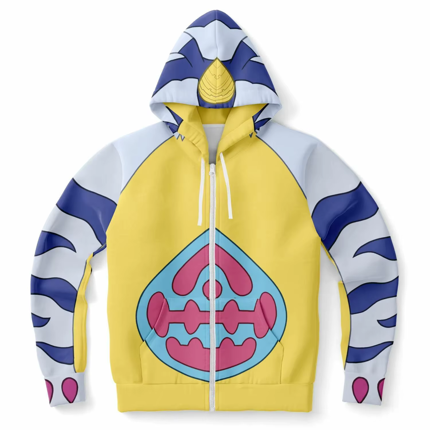 Sweat à capuche zippé Digimon Gabumon, style identique, imprimé décontracté dessin animé anime, pour