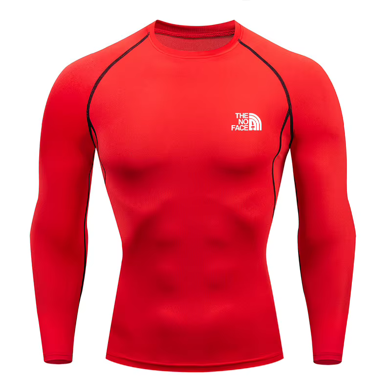 T-shirt de compression à manches longues pour homme, séchage rapide, coupe ajustée, idéal pour l'ent