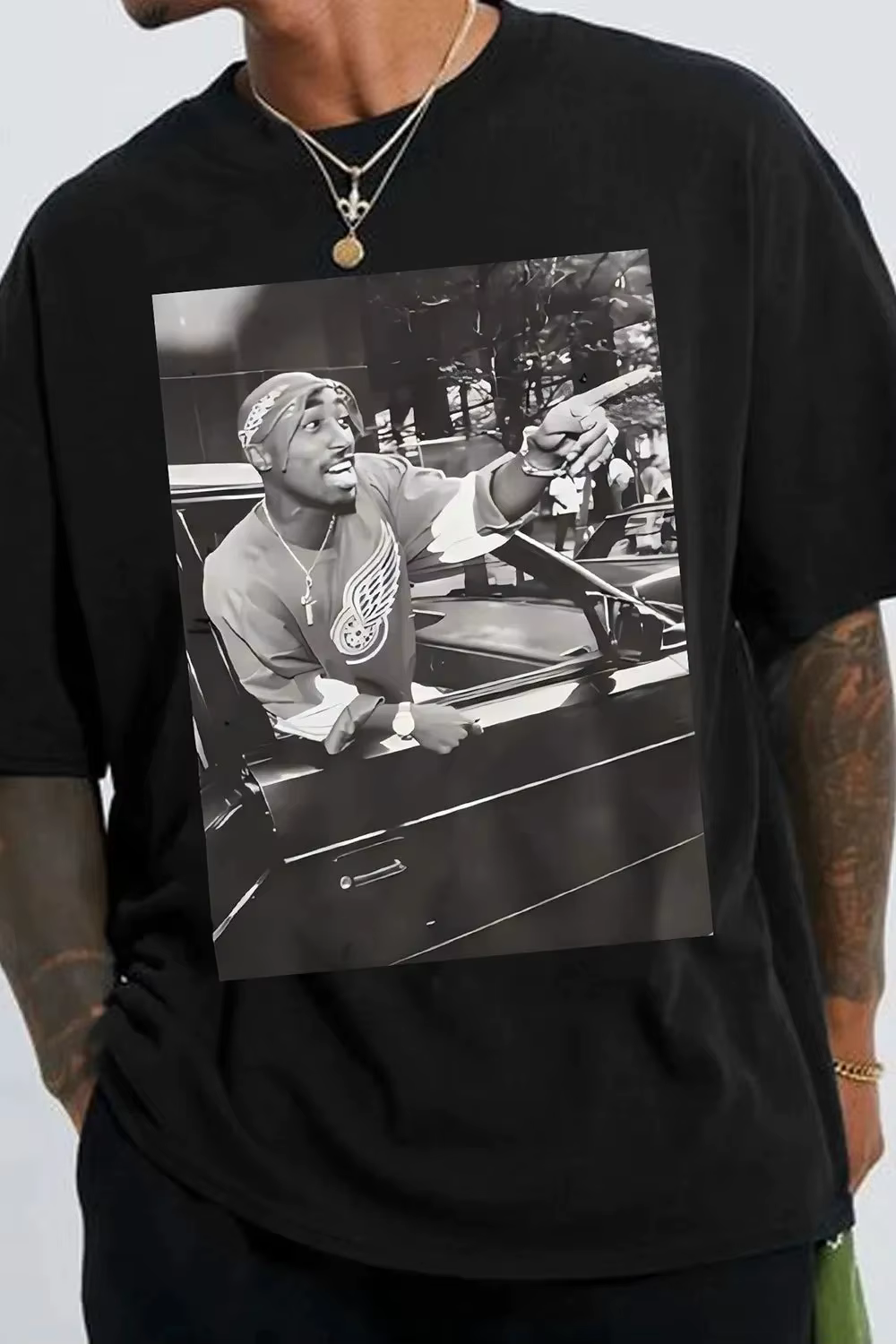 T-shirt unisexe Tupac Shakur Graphic 2Pac 2026, col rond, coton, manches courtes, style Y2K, surdime