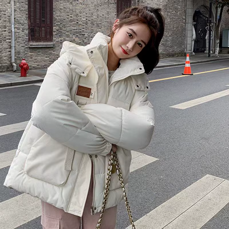 Vêtements en coton pour femmes, vêtements à pain courts en coton, veste d'automne et d'hiver épaisse