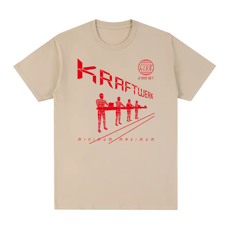 Kraftwerk Homme-Machine Vintage T-shirt Électro Pop Krautrock Coton Hommes T-shirt Nouveau TEE-shirt