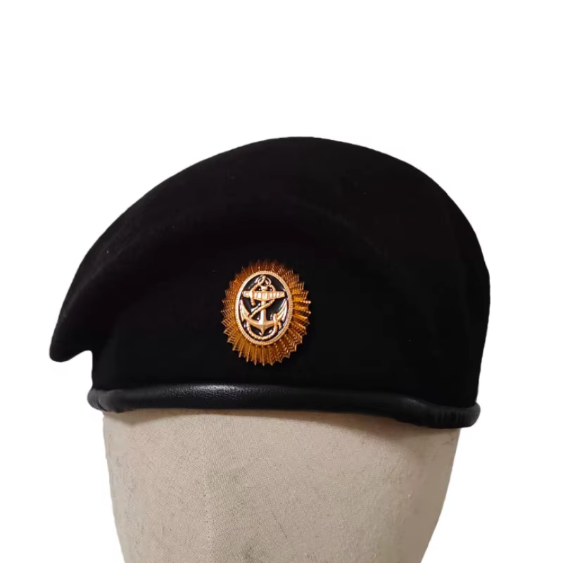 Béret noir original de la marine russe, casquette militaire russe, pour les passionnés de militaria