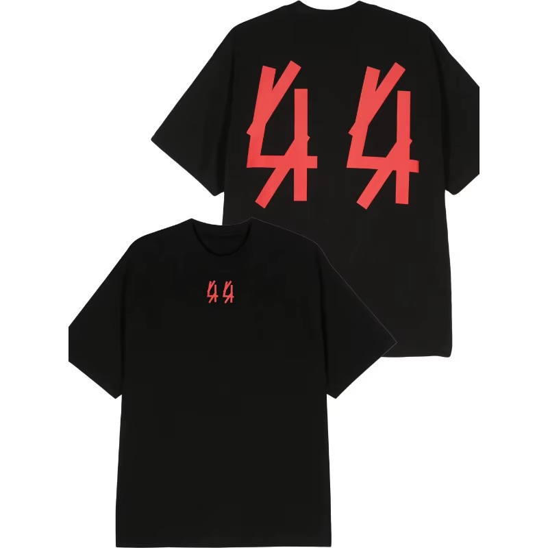 T-shirt unisexe en coton 2026 44 Label Group Hip Hop Streetwear à manches courtes, col rond, imprimé