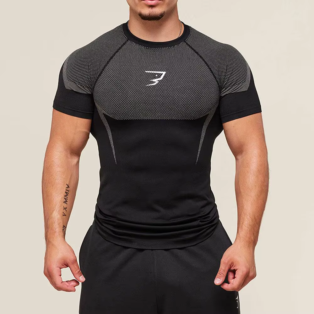 T-shirts pour hommes, vêtements de sport pour la salle de sport, l'entraînement en plein air, la cou