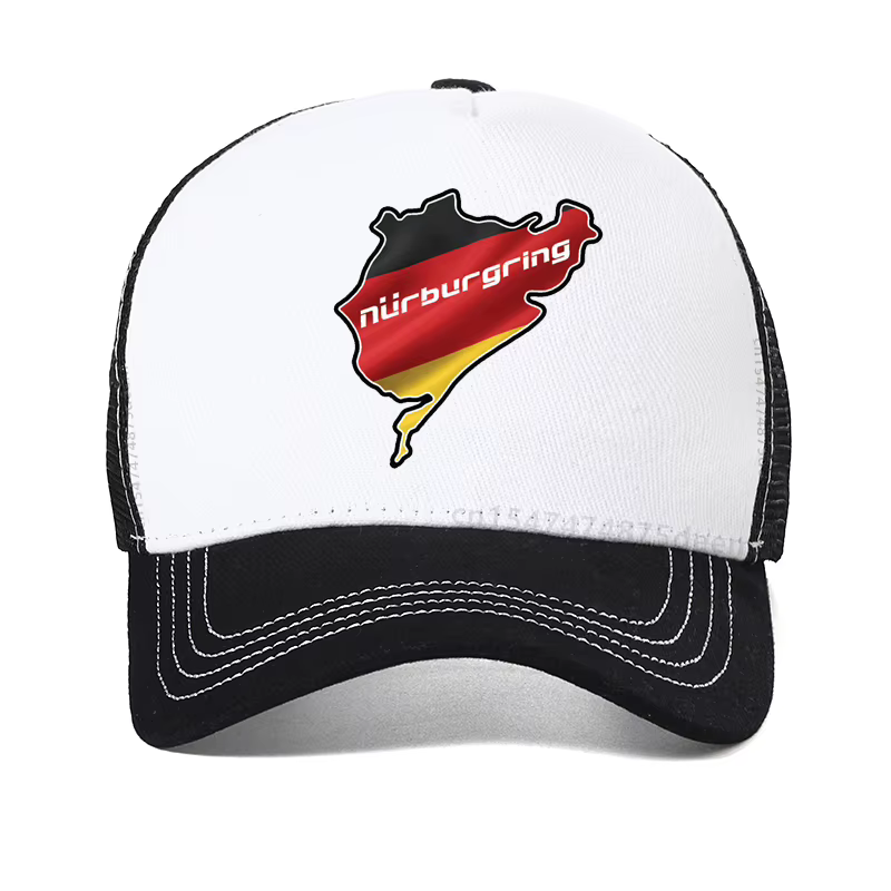 Casquette de course sur route Nurburgring, décontractée, en coton, maille respirante, pour l'été, ca