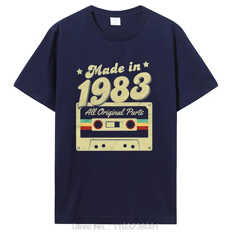 T-shirt graphique en coton pour hommes, vêtements vintage, style streetwear masculin, cadeaux d'anni