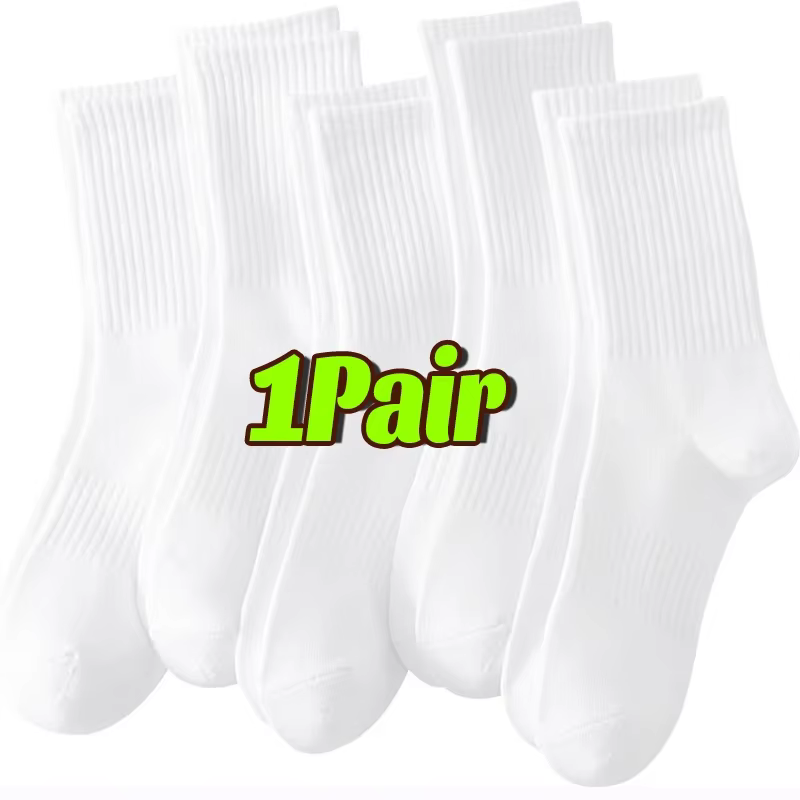 Chaussettes de sport en coton unisexe, douces, confortables, respirantes, décontractées, noir et bla