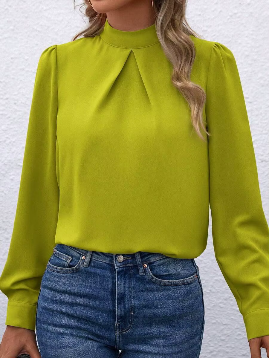 Chemise en Satin vêtements européens et américains printemps été nouvelle mode à manches longues che
