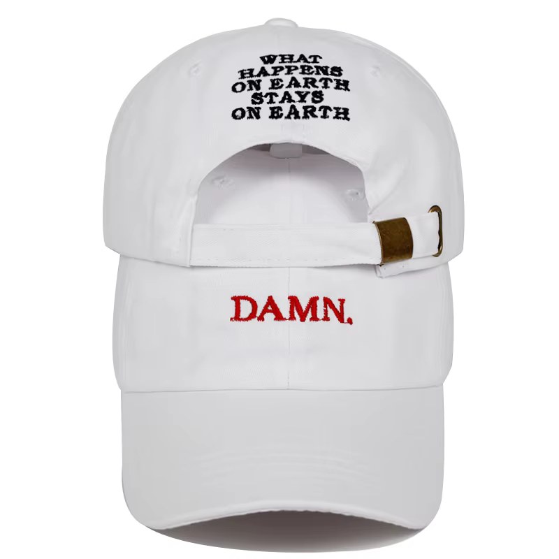 Unisexe Printemps été DAMN Chapeaux Brodé Terre Papa Chapeau Hip Hop casquette Kendrick lamar Rappeu