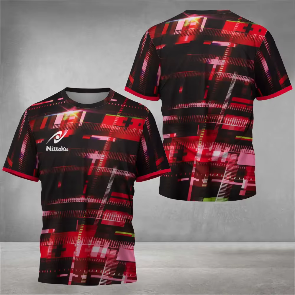 T-shirt de Tennis de Table pour hommes, beau imprimé numérique, T-shirt de sport d'été pour hommes, 