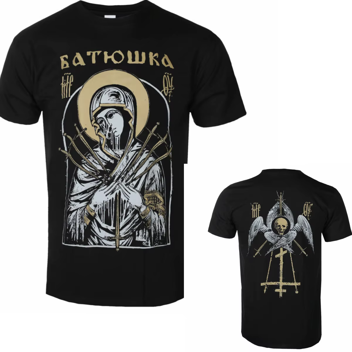 T-shirt en coton graphique Batushka unisexe, manches courtes, marque de mode, tee-shirt de luxe déco
