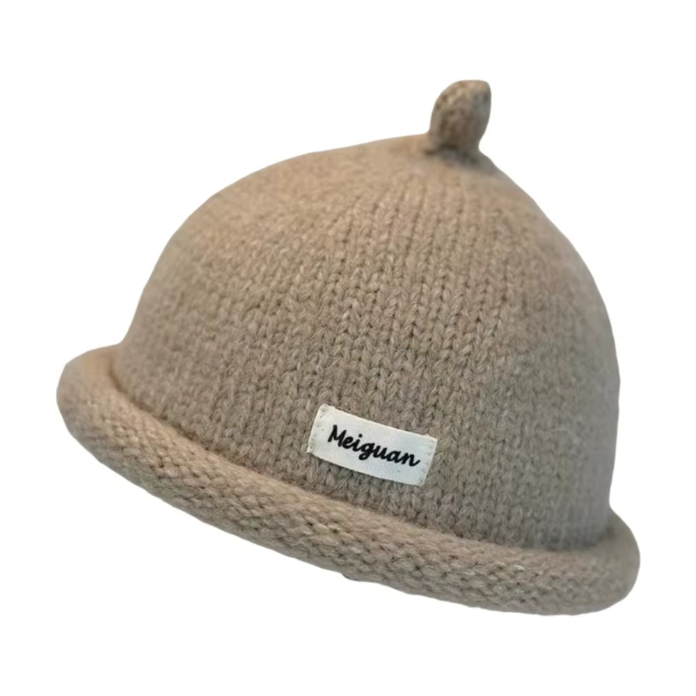 Bonnet en tricot uni doux, à bord roulé, chaud, style peintre hip-hop, multifonction, pour l'automne