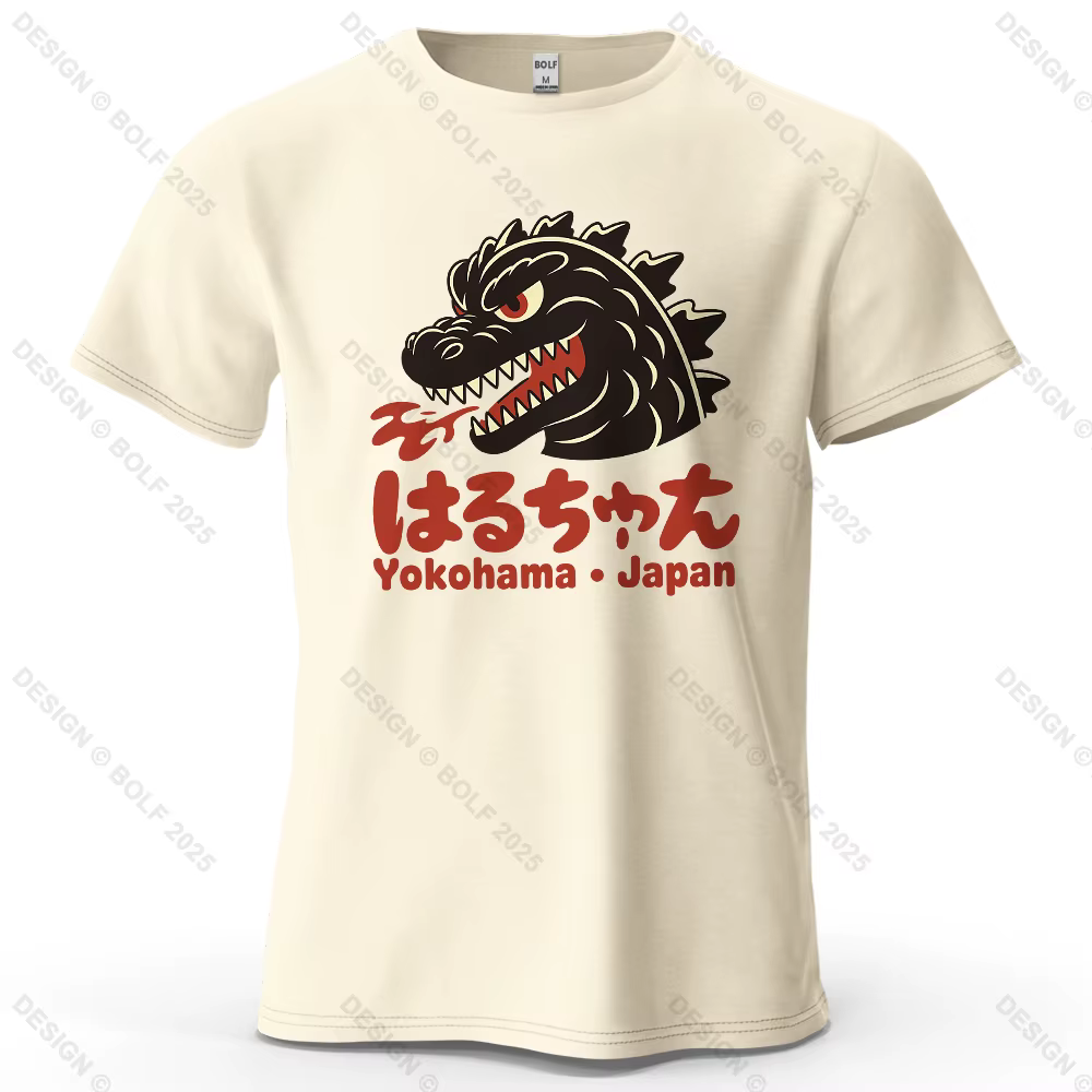 Monster Head féroce imprimé hommes T-Shirt 100% coton surdimensionné Pop Culture graphique t-shirts 