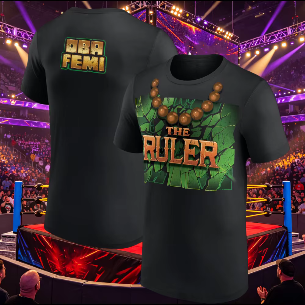 T-shirt de lutte pour homme 2026 Oba Femi The Ruler, style décontracté d'été, unisexe, streetwear