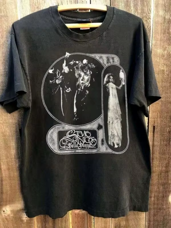 T-shirt Punk Rétro Stevie Nicks Vintage – Cadeau pour les Fans – Top Rock Classique Y2K Imprimé Déco