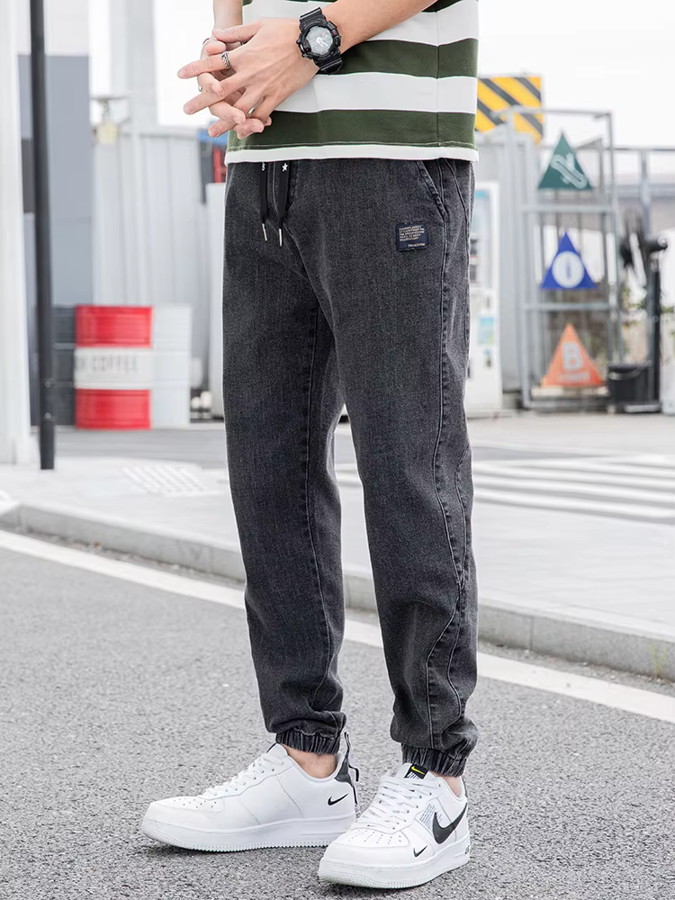 Nouveau grande taille 8XL hommes survêtement jean Streetwear noir bleu décontracté Denim Cargo panta