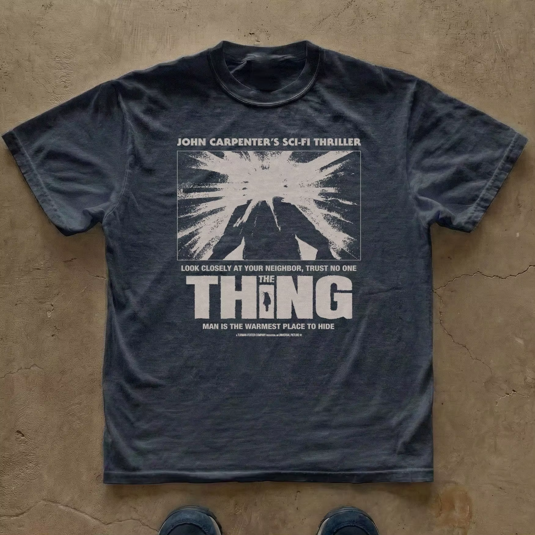 T-shirt avec affiche du film The Thing, John Carpenter, film d'horreur, pour hommes et femmes, surdi