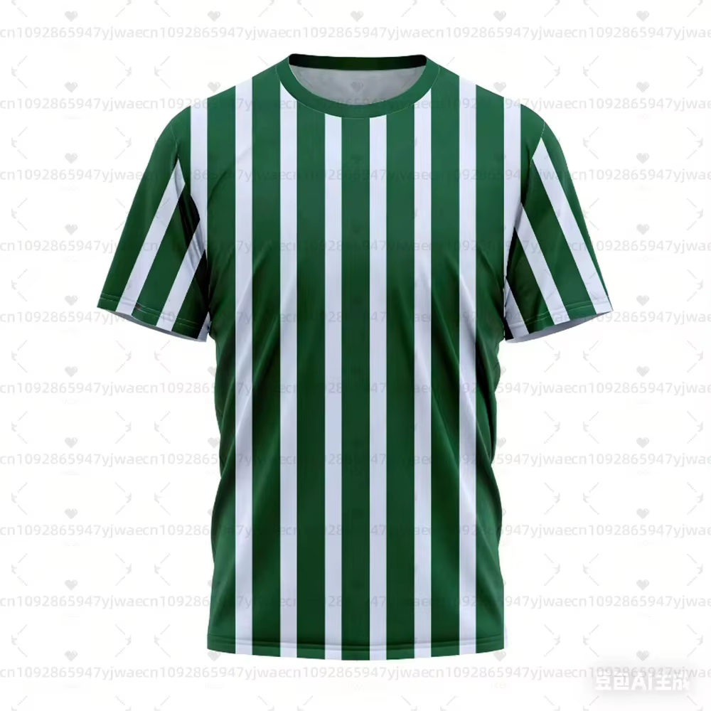 26 T-shirts de football rayés pour hommes, uniformes de football respirants, t-shirts d'arbitre de f