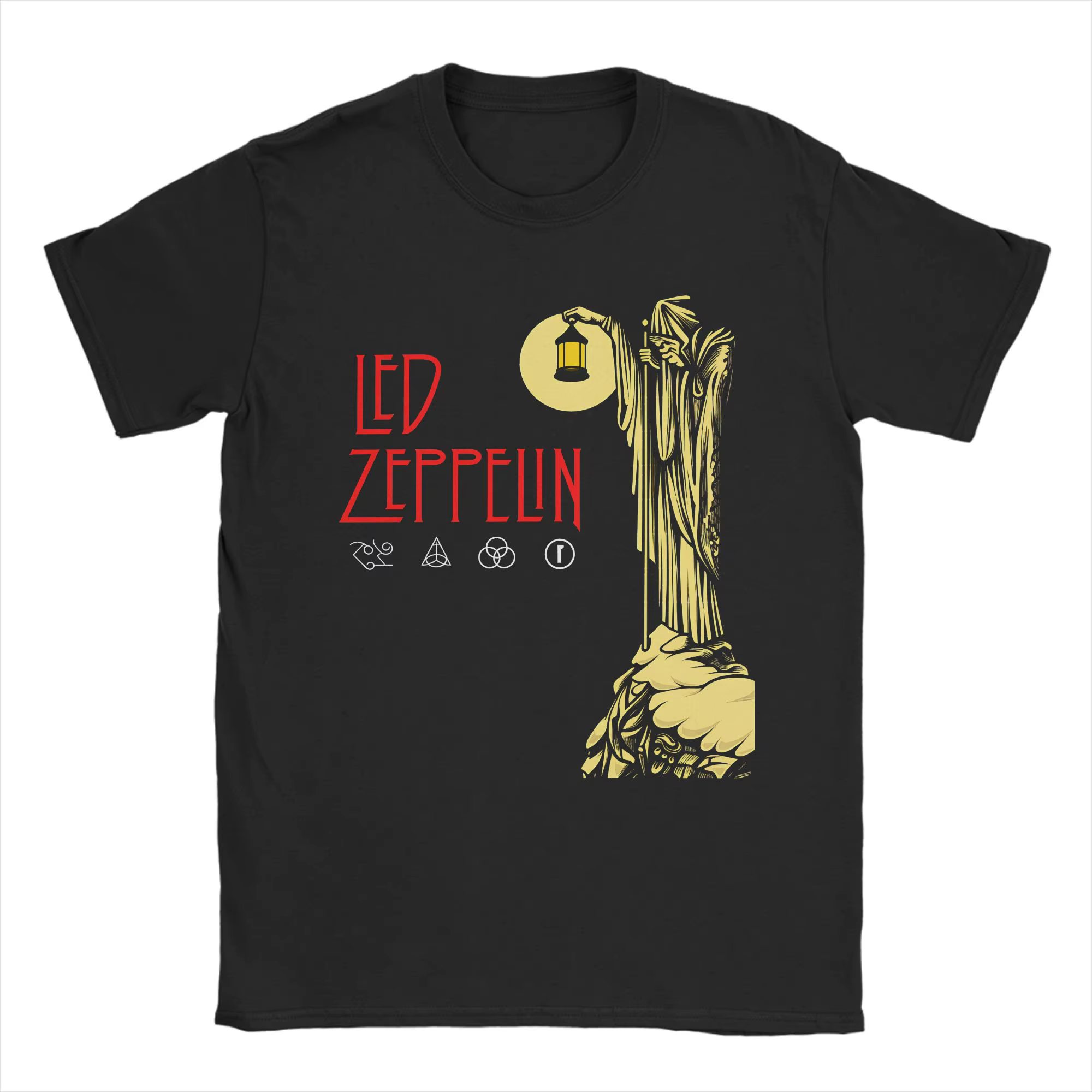 T-shirts The Mother Ship Led Zeppelin pour hommes, 100% coton, t-shirt drôle à col rond, t-shirt à m