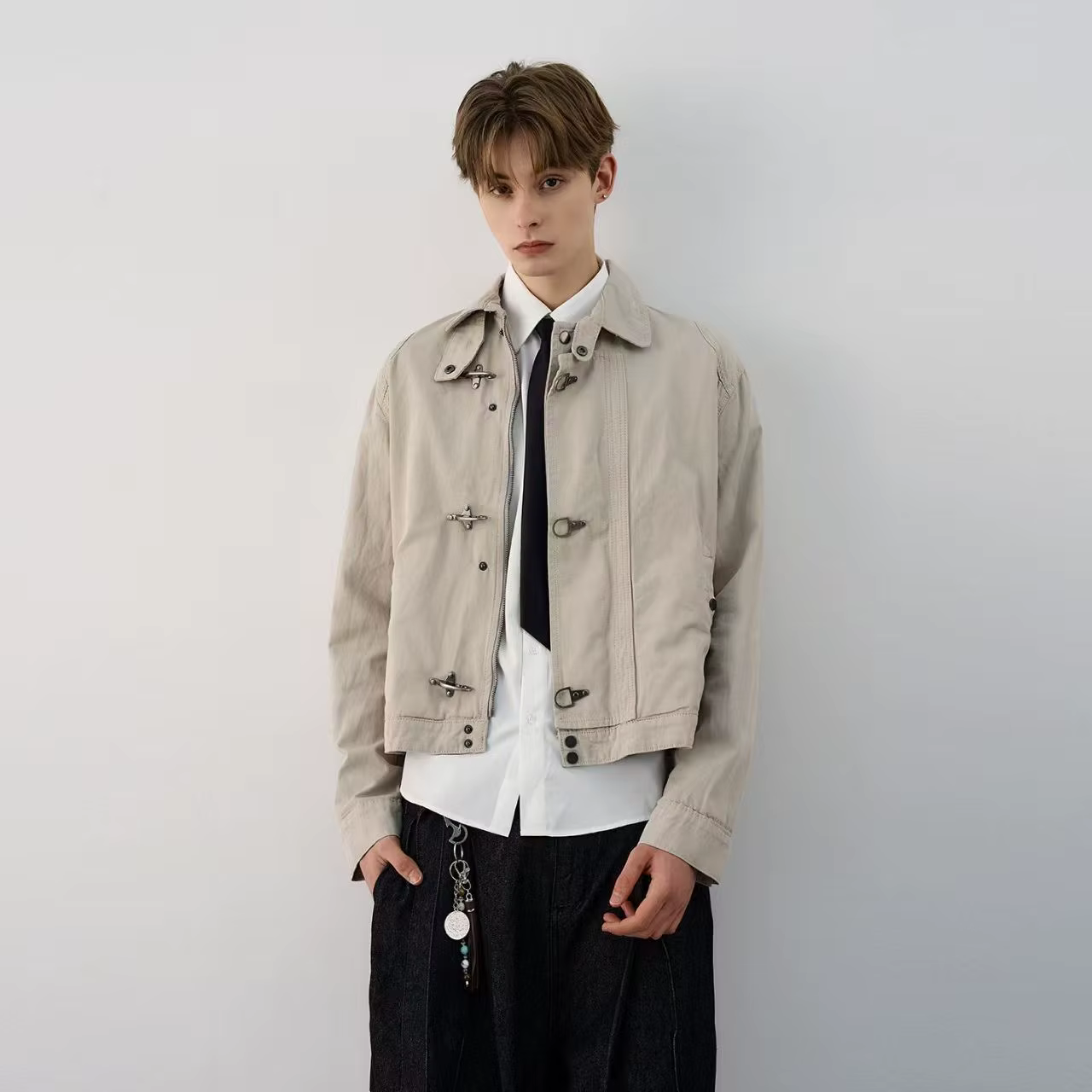 Veste de travail pour homme, style américain cool et branché, coupe décontractée, style urbain décon
