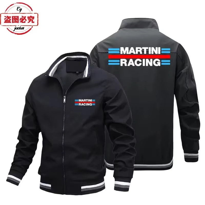 Combinaison de course imprimée avec le logo Martini Racing, haut à manches longues pour homme, col m